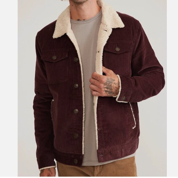 MARINE LAYER Boise Corduroy Sherpa Trucker Jacket - Picture 2 of 16